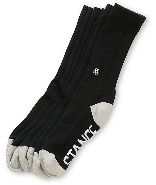 Stance Prime Black 3 Pack Crew Socks Zumiez