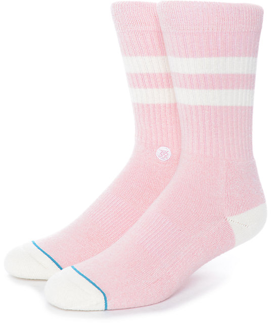 Stance Salty Pink Crew Socks Zumiez