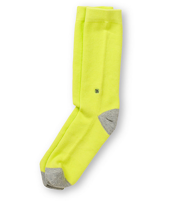 Stance Solito Neon Yellow Crew Socks Zumiez