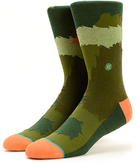 Stance x Poler Firry Camo Crew Socks at Zumiez PDP