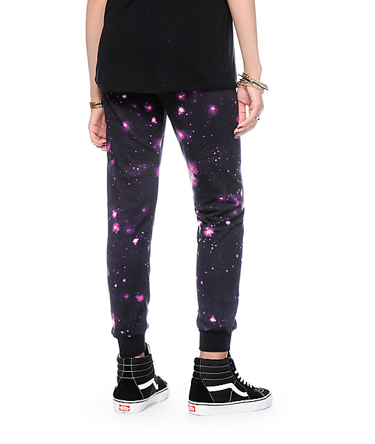 galaxy print yoga pants