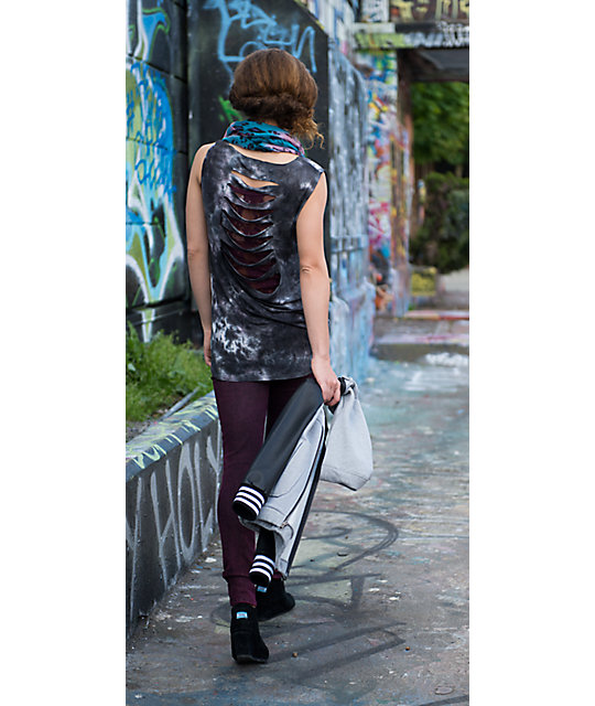 black tie dye tank top