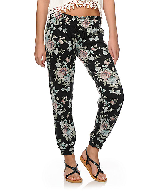 floral jogging pants