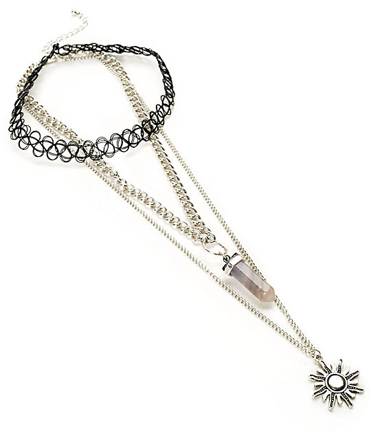 stone locket sunburst u0026 tattoo choker necklace 2 pack zumiez stone locket sunburst u0026 tattoo choker necklace 2 pack zumiez