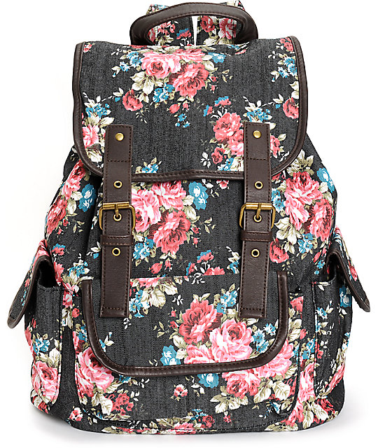 Stone Mountain Floral Rucksack Backpack