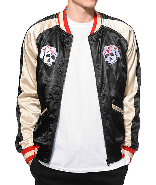 Straight To Hell Demon Versus Snake Reversible Satin Jacket at ...
