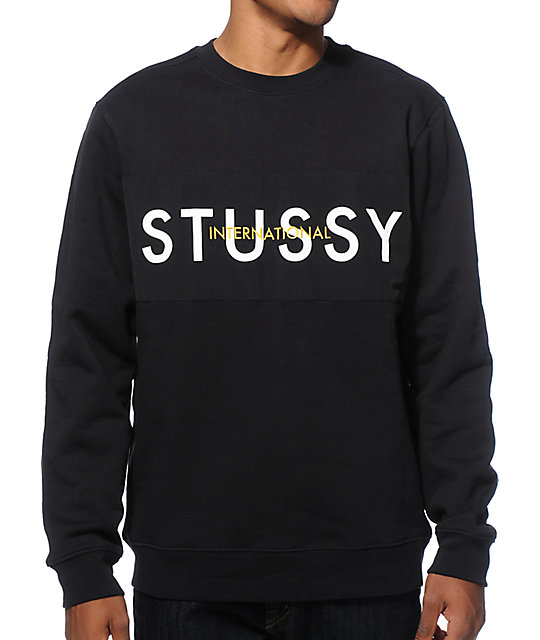 stussy stock logo crew neck sweatshirt