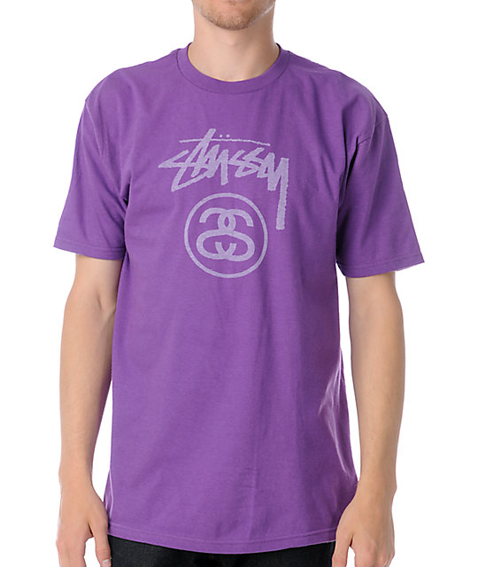 stussy purple t shirt