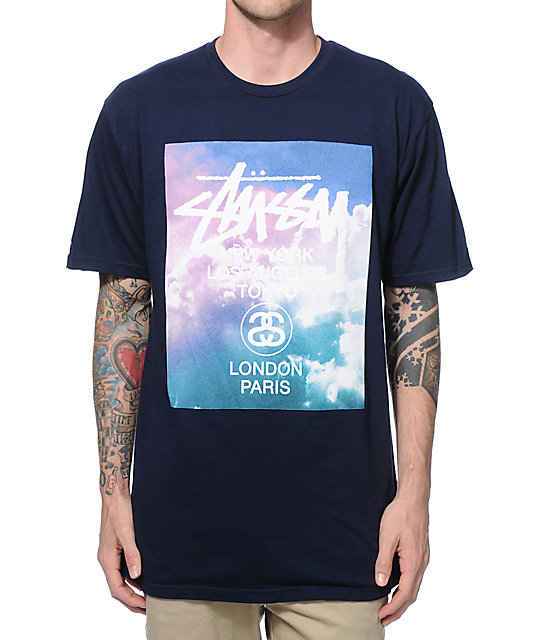 in the clouds tee stussy