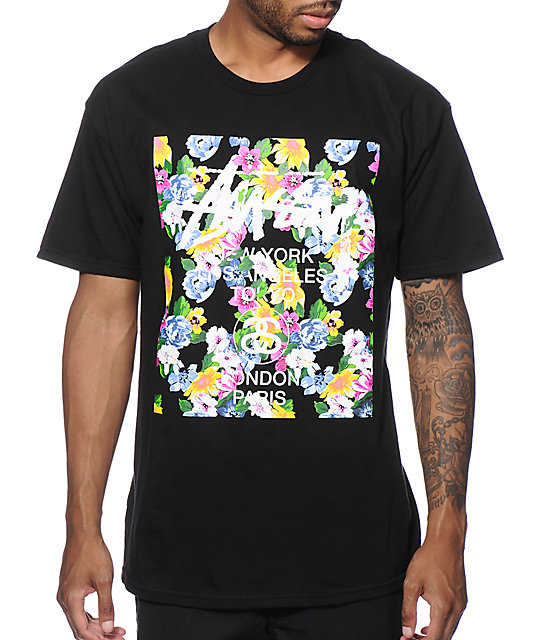 stussy flower t shirt