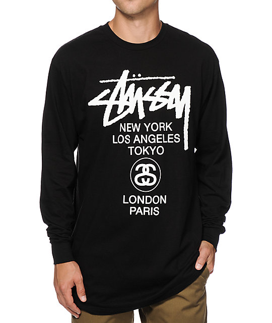 Stussy World Tour Long Sleeve T-Shirt at Zumiez : PDP