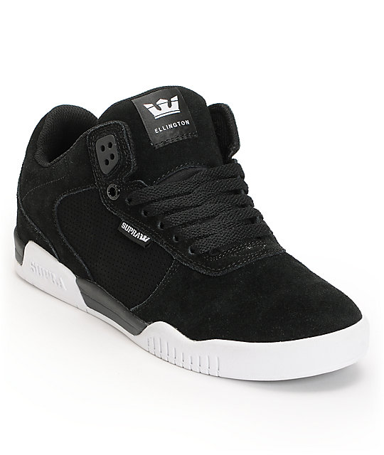 Supra Ellington Black & White Skate Shoe at Zumiez PDP