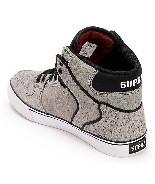 Supra Vaider Scorched Grey & Black Suede Skate Shoes Zumiez