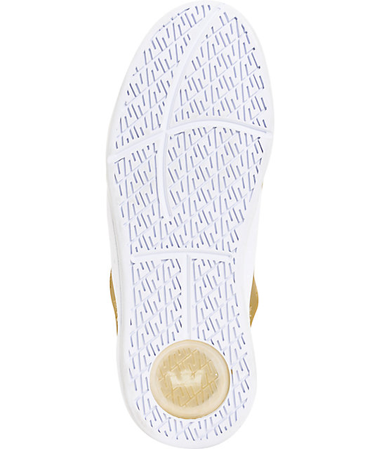 Supra Womens Skytop III Gold Leather Skate Shoes Zumiez