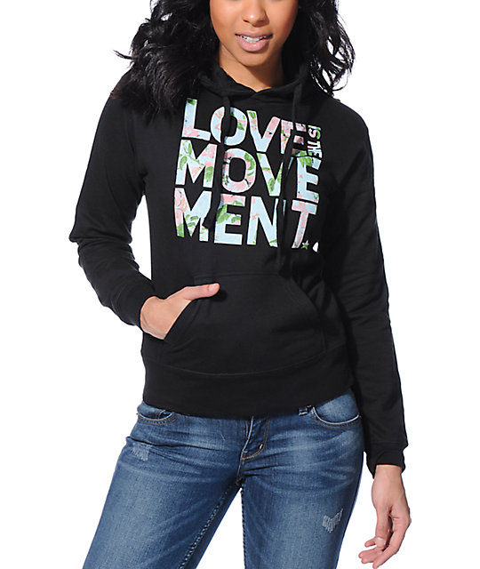 To Write Love On Her Arms Hoodie Pullovers Twloha movement floral black