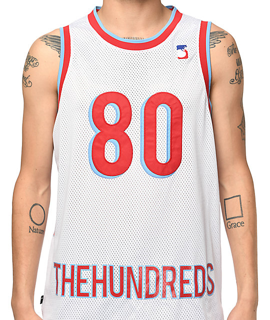 The Hundreds Era White Basketball Jersey Zumiez