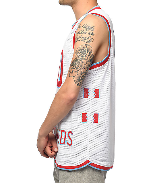 The Hundreds Era White Basketball Jersey Zumiez