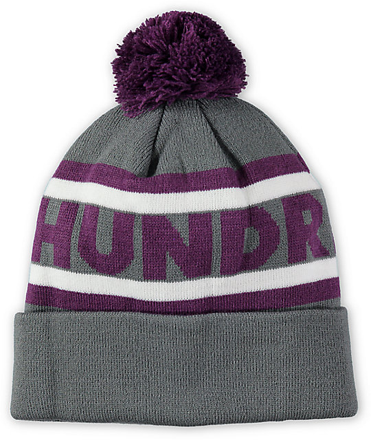 The Hundreds Label Pom Beanie Zumiez