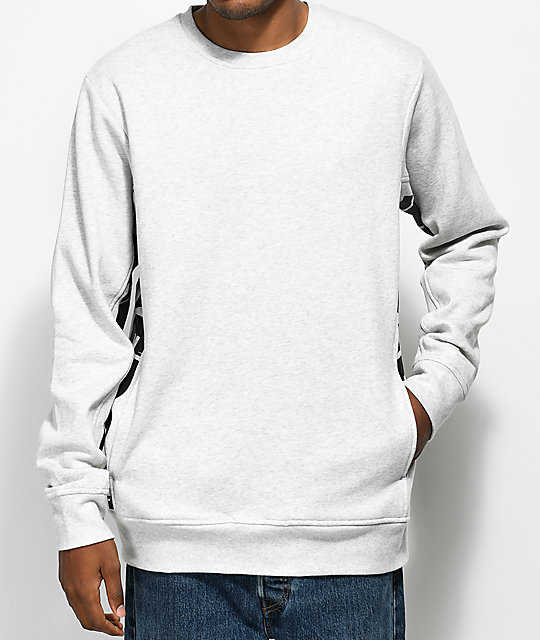 The Hundreds Sidewinder Athletic Heather Grey Crew Neck Sweatshirt Zumiez