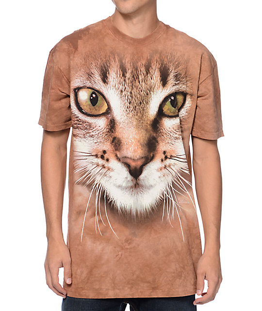 The Mountain Striped Cat Brown Tie Dye TShirt Zumiez