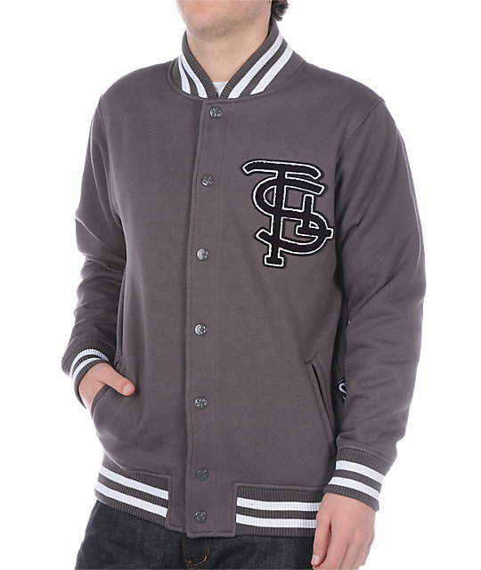 The Seventh Letter Varsity Grey Jacket
