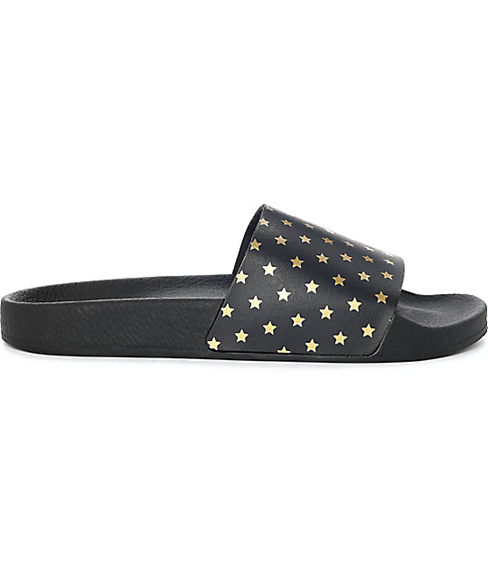 TheWhiteBrand Holy Mini Gold Stars Slide Women's Sandals Zumiez