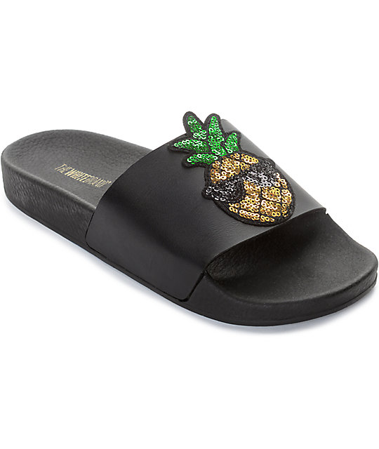 TheWhiteBrand Pineapple Patch Slide Women's Sandals Zumiez