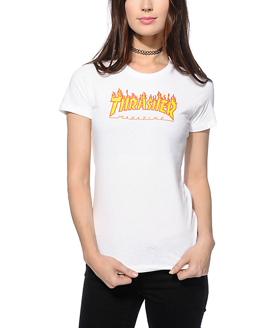 thrasher t shirt rosa