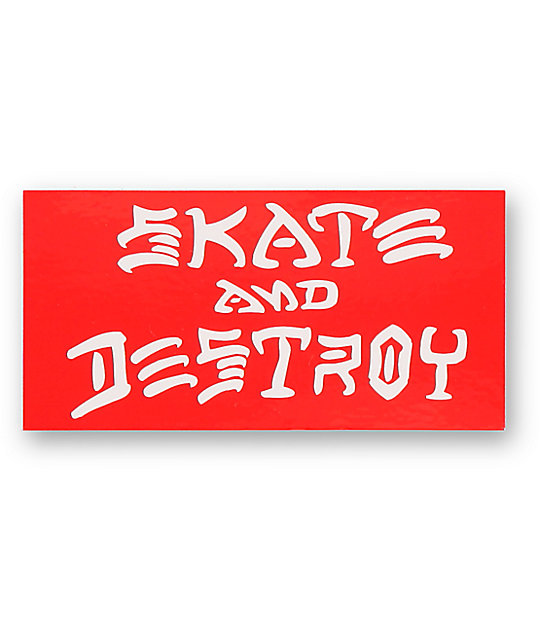 thrasher skate and destroy sticker at zumiez pdp thrasher skate and destroy sticker at zumiez pdp