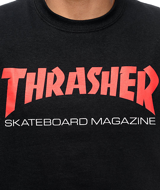 Thrasher Skateboard Magazine Two Tone Black TShirt Zumiez