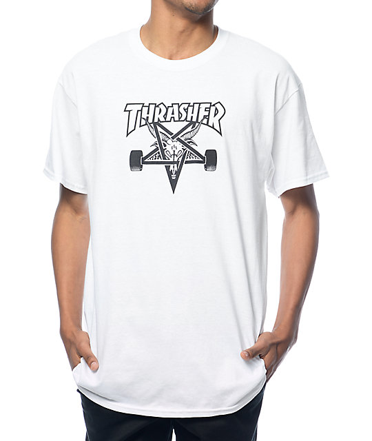 thrasher shirt weiss