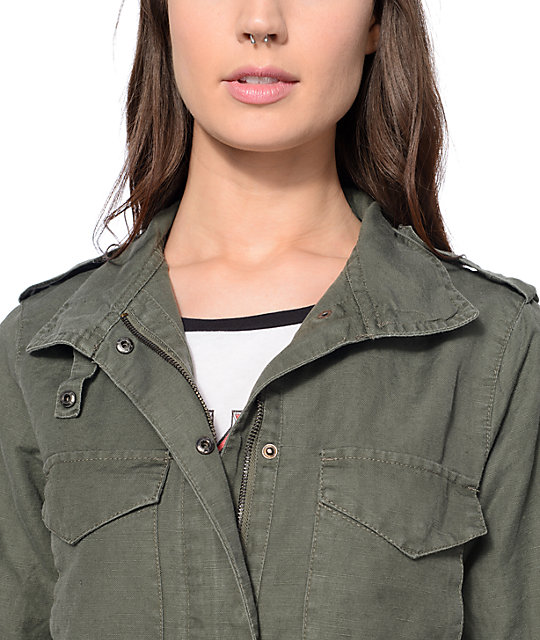 Thread & Supply Kallie Olive Military Jacket Zumiez