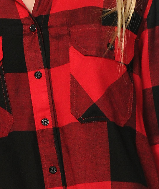 red check oversized shirt