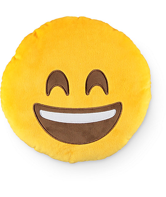 smirking emoji pillow
