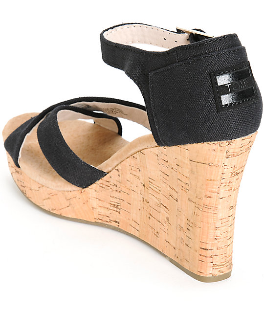 toms strappy wedge
