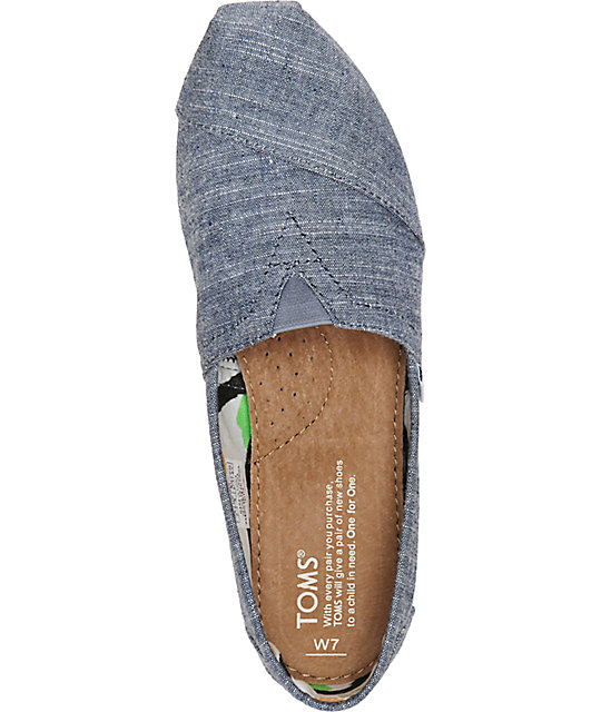blue denim toms shoes