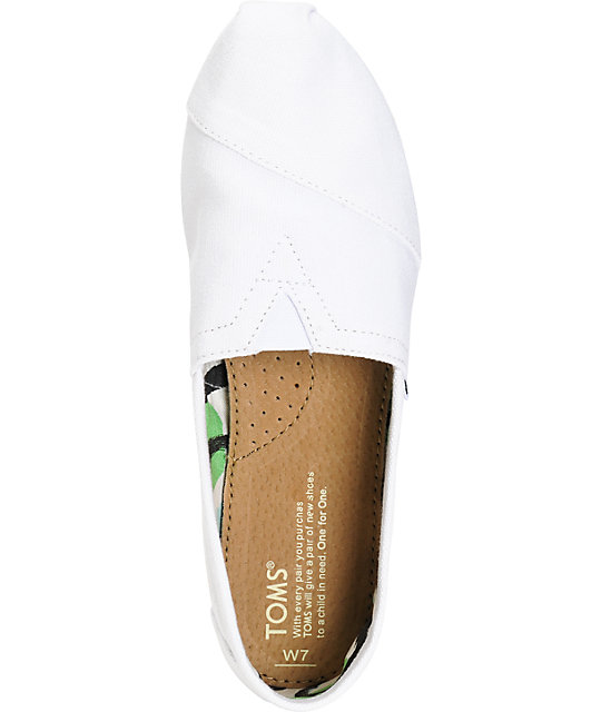 Toms Classic Optic White Womens Shoes | Zumiez