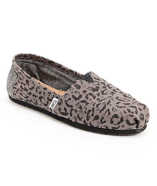 Toms Classics Ash Snow Leopard Womens Slip On Shoes | Zumiez