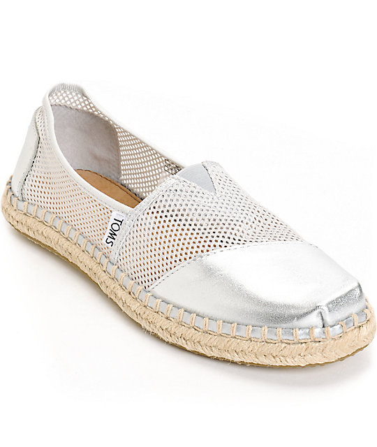 Toms Classics Silver Mesh Women's Shoes at Zumiez PDP