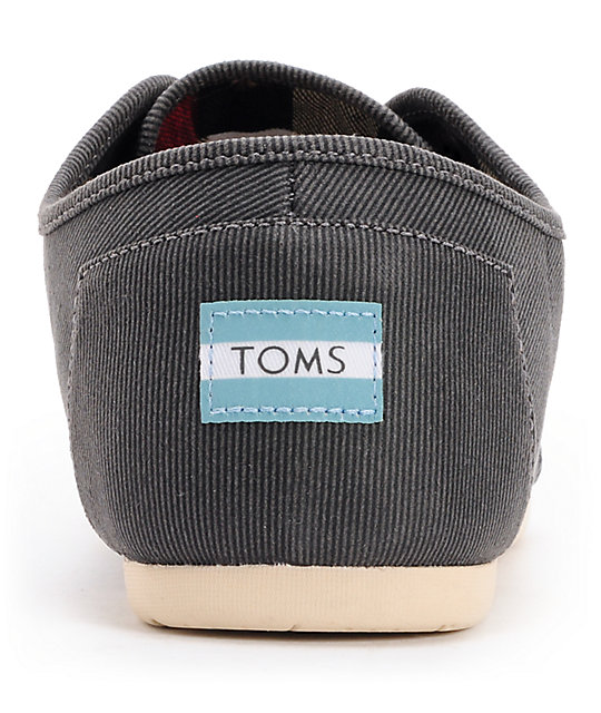 Toms Cordones Ash Twill Waxed Canvas Mens Shoes | Zumiez