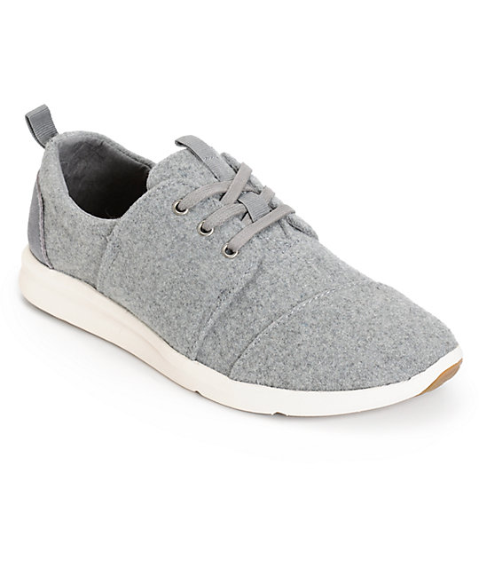 Toms Del Rey Grey Felt Womens Shoes Zumiez