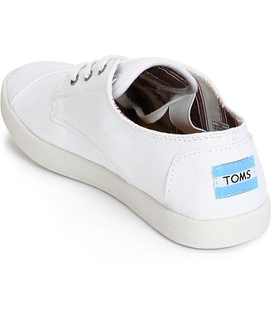 Toms Paseo White Canvas Womens Shoes | Zumiez