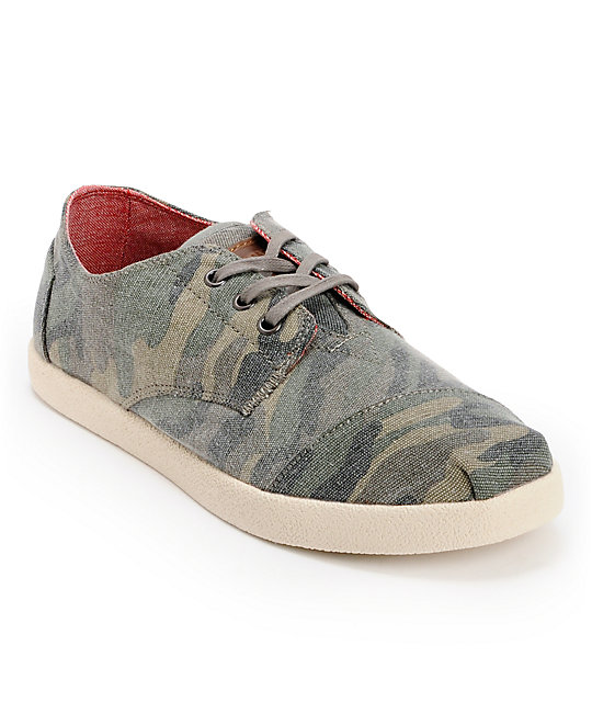 Toms Paseos Camo Canvas Mens Shoes at Zumiez PDP