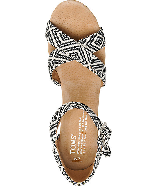 Toms Woven Diamond Womens Strappy Wedges | Zumiez