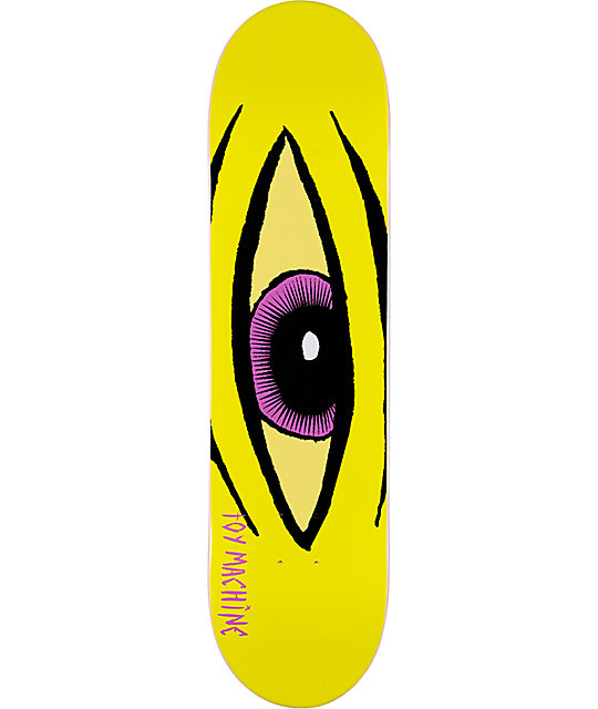 Toy Machine Sect Eye Yellow 8.0" Skateboard Deck Zumiez