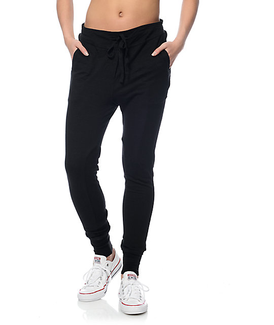 fine ribbed slim joggers