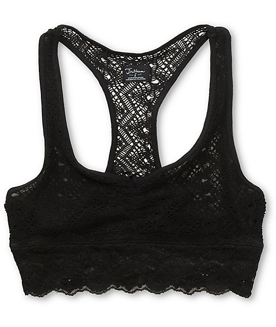 Trillium Black Lace Racerback Bralette Zumiez 5840