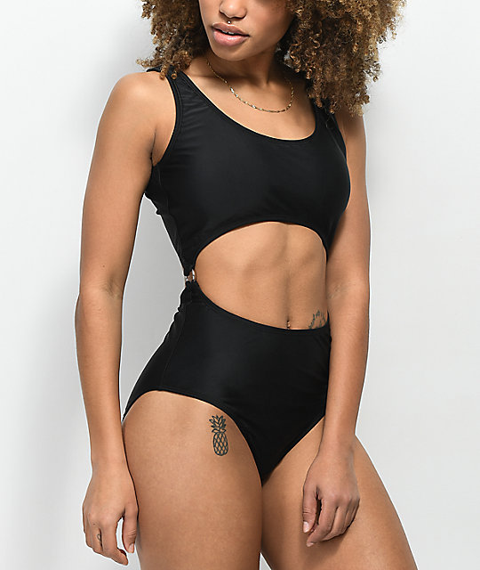 Trillium Black Monokini One Piece Swimsuit Zumiez