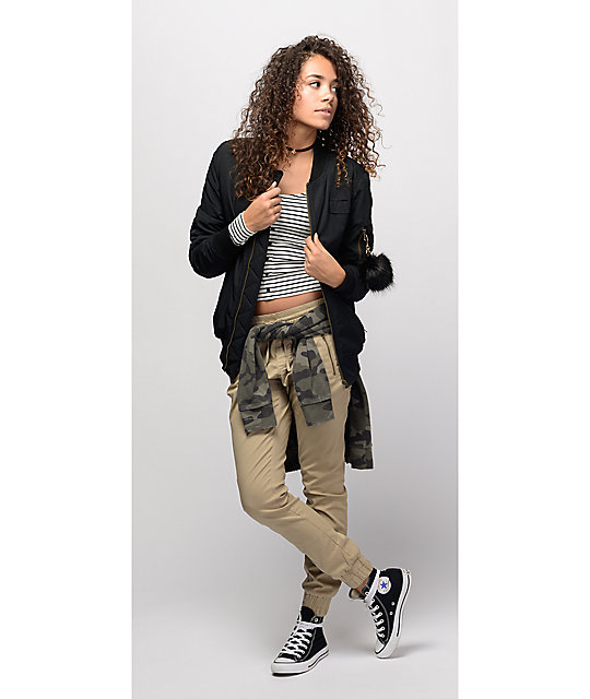 zumiez khaki joggers