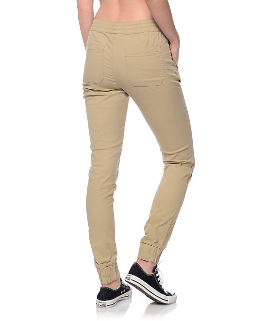 zumiez khaki joggers